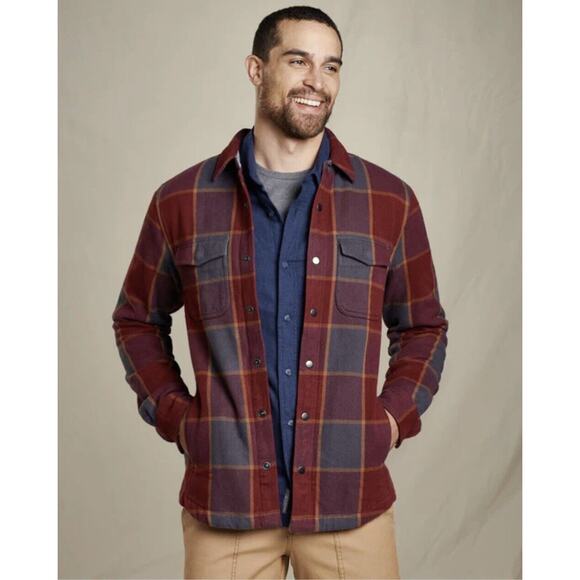 Toad & Co Size S Shirt Jacket Mojac Dos Shirtjac Heavyweight Flannel Snap FLAW - Picture 1 of 16